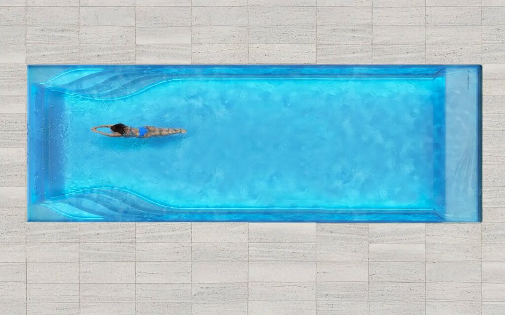 Glasfiberpool 4×7 meter